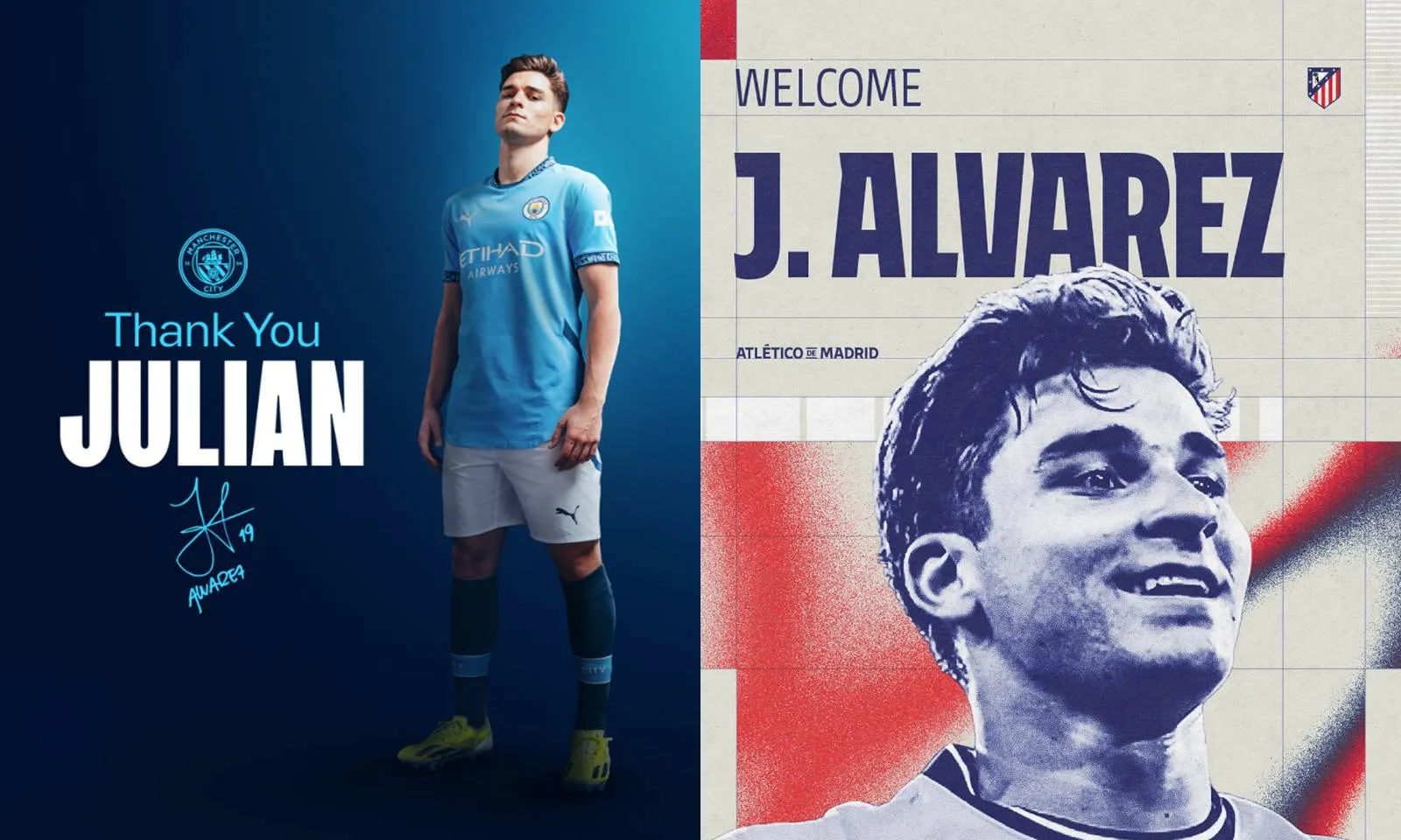 CHÍNH THỨC: Julian Alvarez chia tay Man City, gia nhập Atletico Madrid