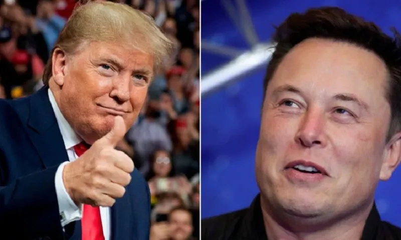 Cựu tổng thống Mỹ Donald Trump (trái) và tỉ phú Mỹ Elon Musk  X WION