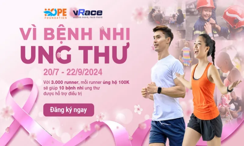 Chạy bộ, đạp xe gây quỹ ủng hộ bệnh nhi ung thư