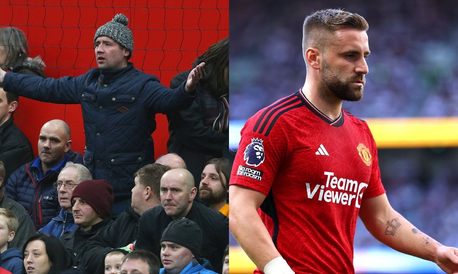 CĐV MU quay lưng với Luke Shaw