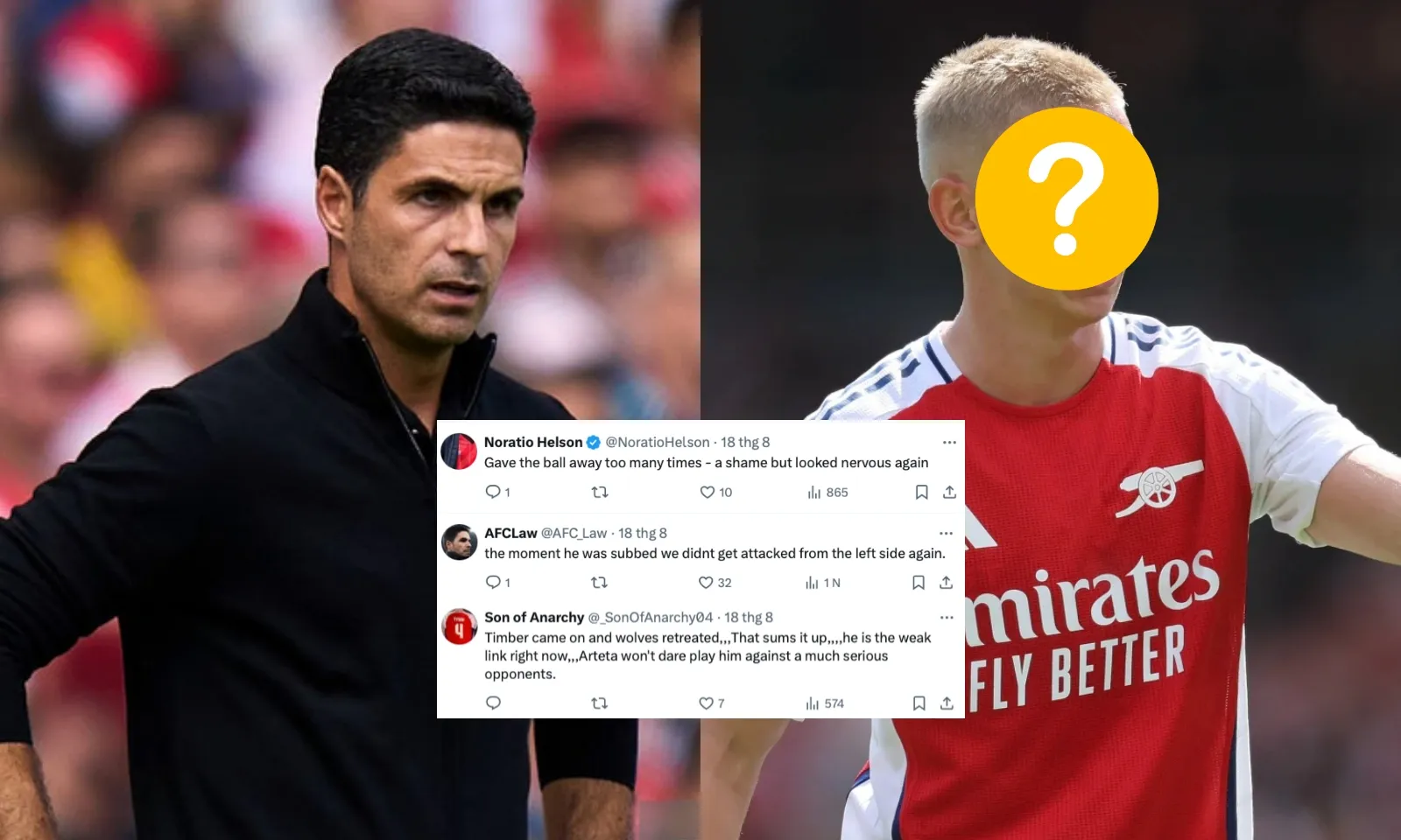 Fan Arsenal đòi Arteta gạch cái tên thiếu tự tin khỏi đội hình xuất phát