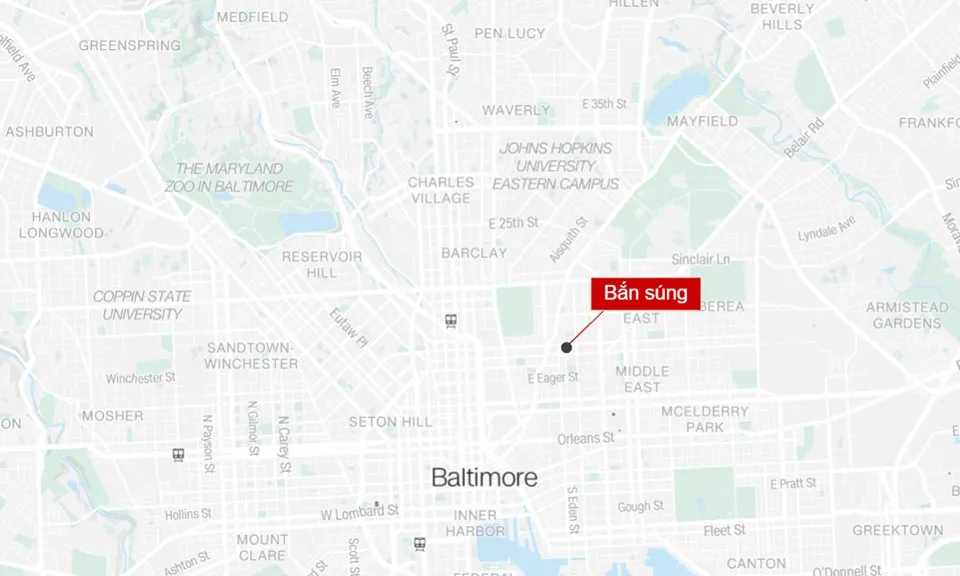 Nhiều người nổ súng ở Baltimore, 1 người chết, 7 người bị thương