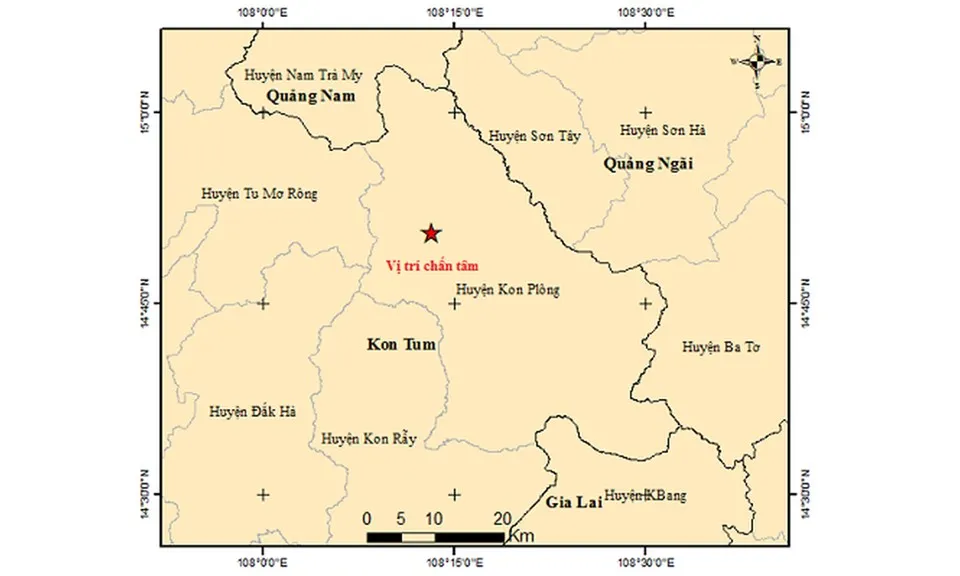 Điểm tin chiều 22/8: Kon Tum ghi nhận 9 trận động đất, có trận mạnh 4,4 độ richter