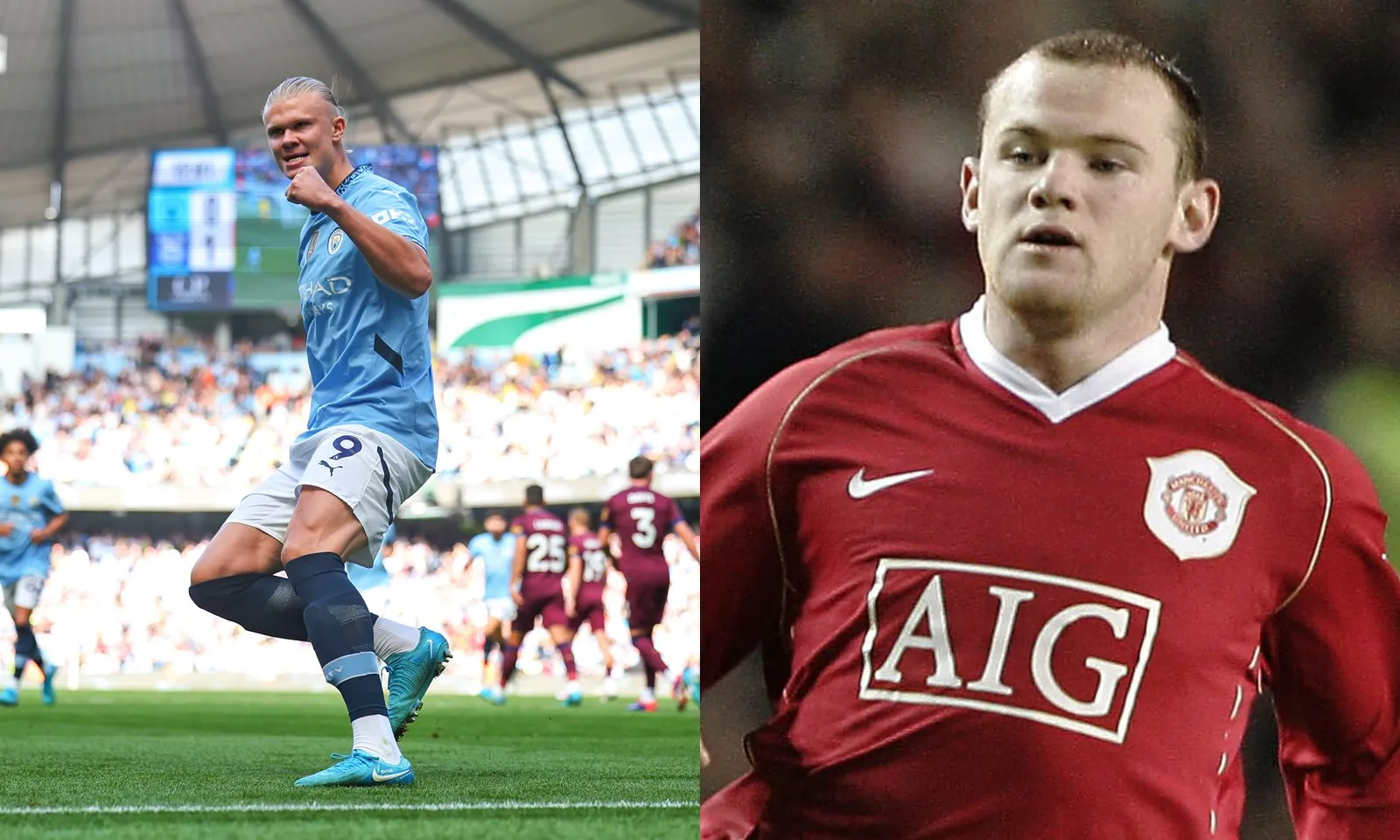 Haaland cân bằng số hattrick của Rooney, áp sát huyền thoại Man City và Arsenal 