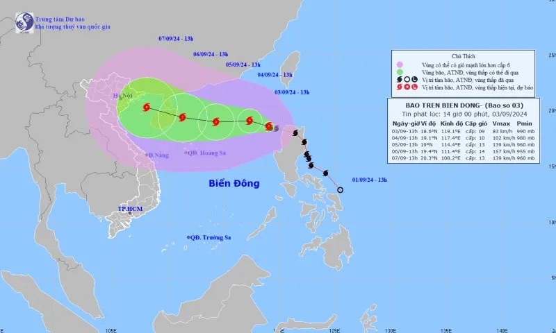 Bão số 3 dự báo giật cấp 17, các địa phương khẩn trương chuẩn bị ứng phó