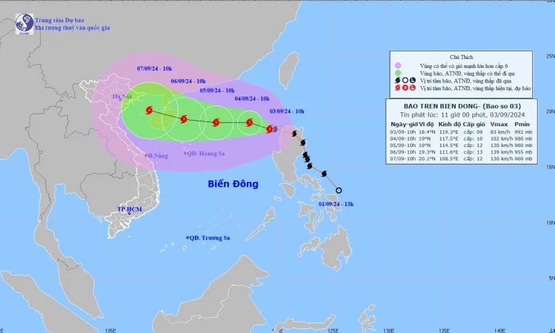 Bão số 3: Diễn biến phức tạp, biển động dữ dội