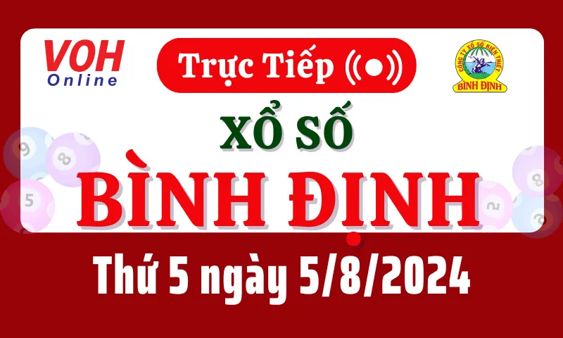 XSBDI 5/9 - Kết quả xổ số Bình Định hôm nay thứ 5 ngày 5/9/2024