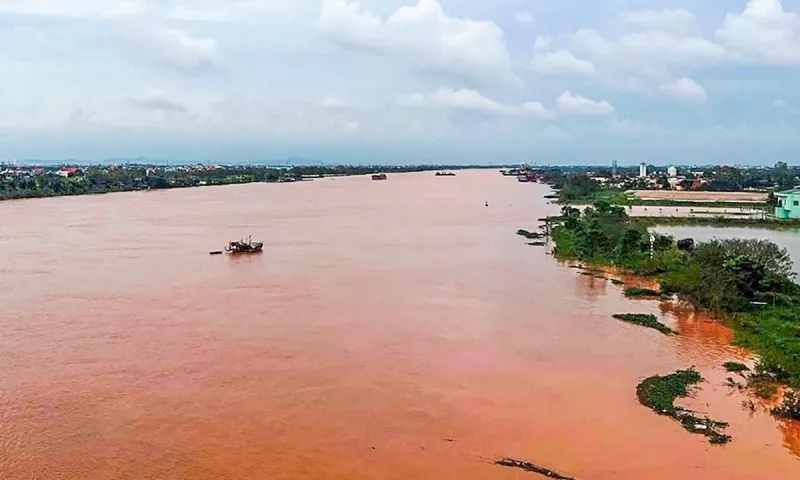 Mực nước sông Thái Bình tại Hải Dương cao nhất trong 16 năm, vượt báo động II