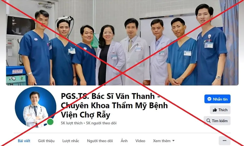 Cảnh báo mạo danh bác sĩ chuyên khoa tạo hình thẩm mỹ Bệnh viện Chợ Rẫy