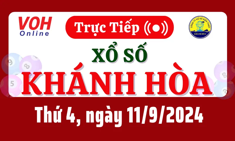 XSKH 11/9 - Kết quả xổ số Khánh Hòa hôm nay thứ 4 ngày 11/9/2024