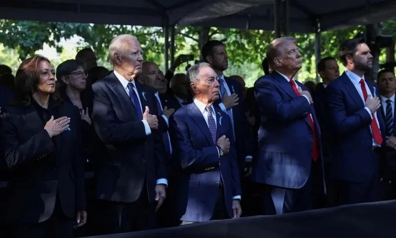 Bà Kamala Harris và ông Donald Trump tưởng niệm nạn nhân vụ khủng bố 11/9 tại New York