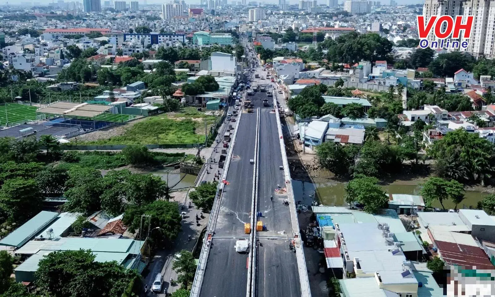 Tất bật thi công cầu Nam Lý ở Thủ Đức, thông xe cuối tháng 9