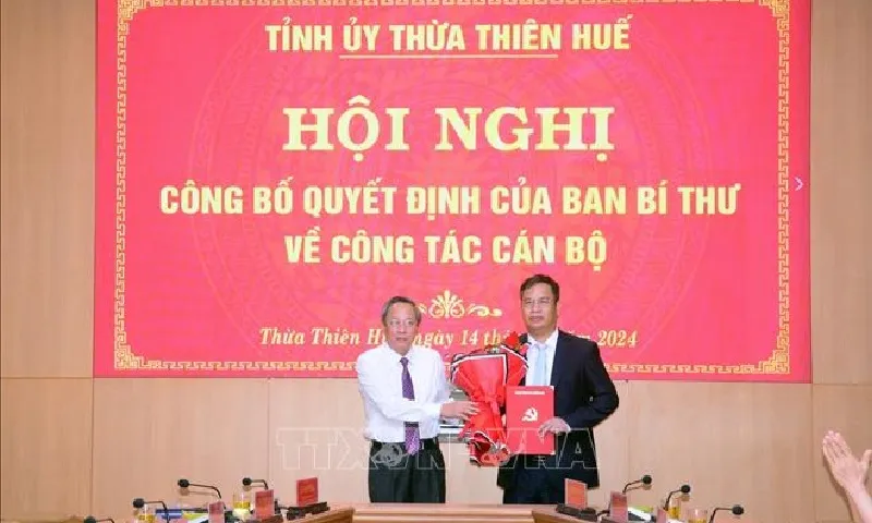 Ông Phạm Đức Tiến làm Phó Bí thư Tỉnh ủy Thừa Thiên Huế