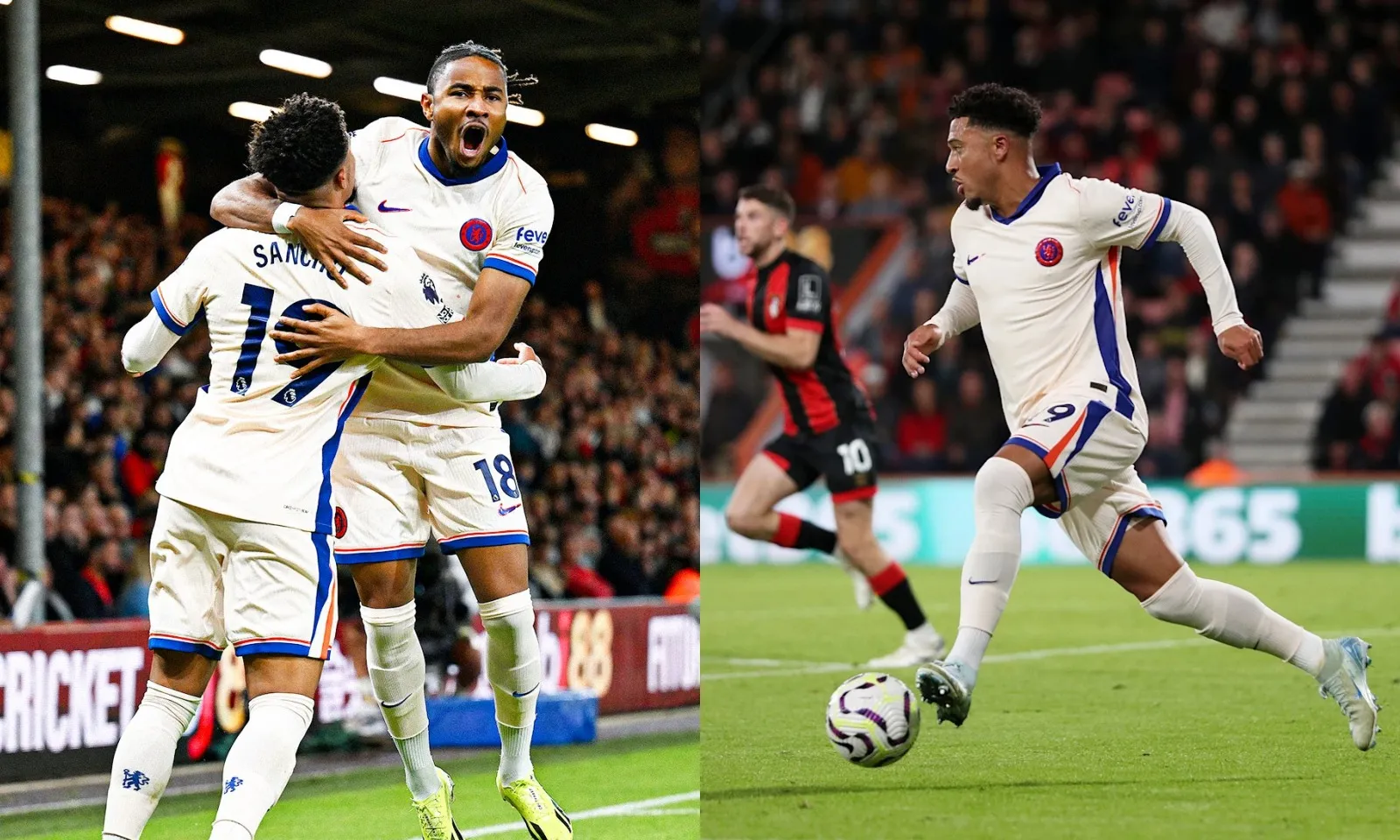 Sancho ra mắt chói sáng, Chelsea khuất phục Bournemouth kịch tính