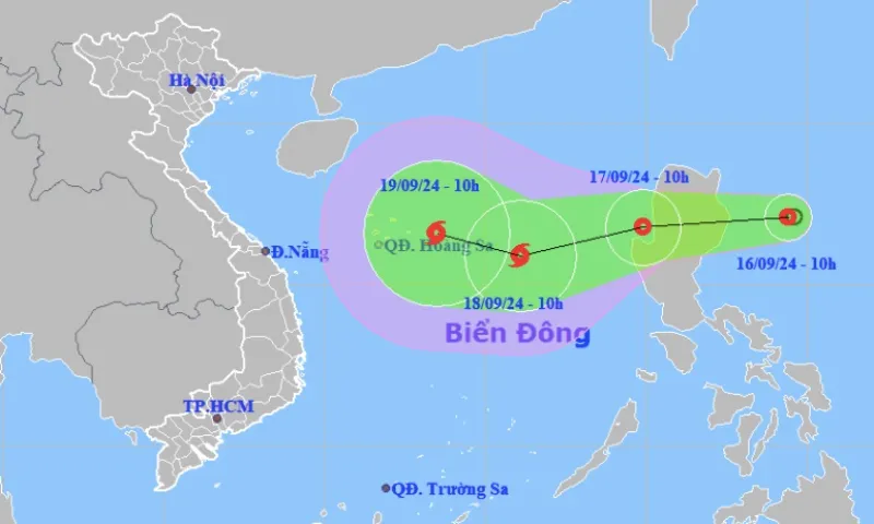 Áp thấp nhiệt đới tiến vào Biển Đông, có thể mạnh thành bão