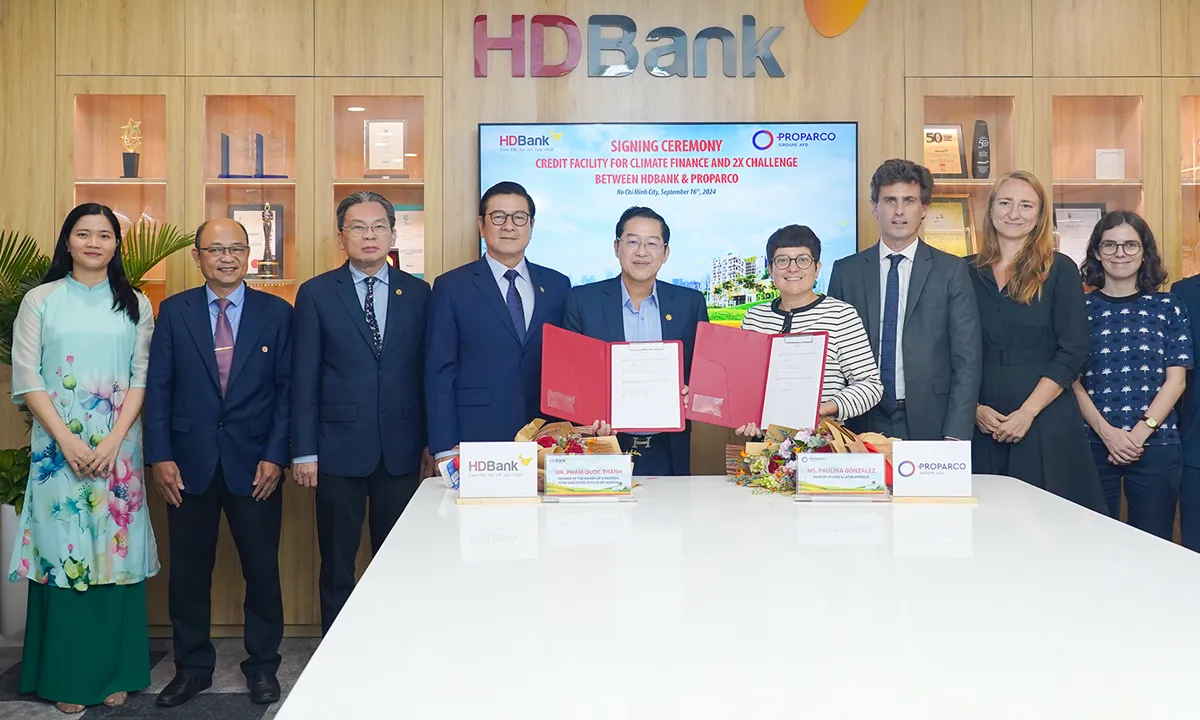 Tăng hạn mức tín dụng lên 100 triệu usd, HDBank và Proparco củng cố mục tiêu phát triển bền vững