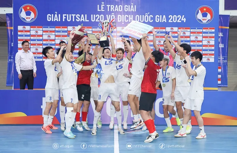 U20 Thái Sơn Bắc lần đầu lên ngôi vô địch Giải futsal vô địch U20 quốc gia - Ảnh: VFF