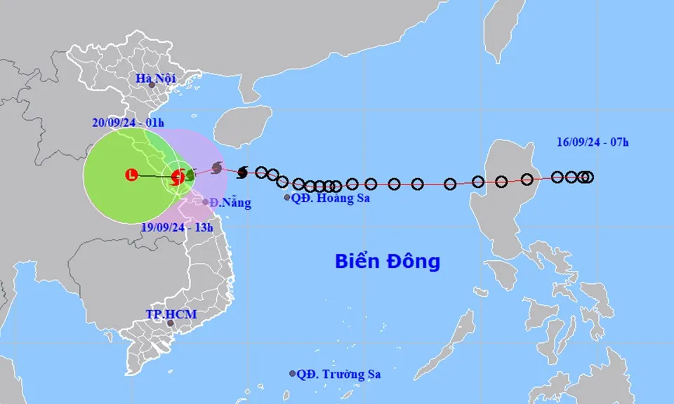 Chiều 19/9: Bão số 4 trên đất liền các tỉnh Quảng Bình – Quảng Trị