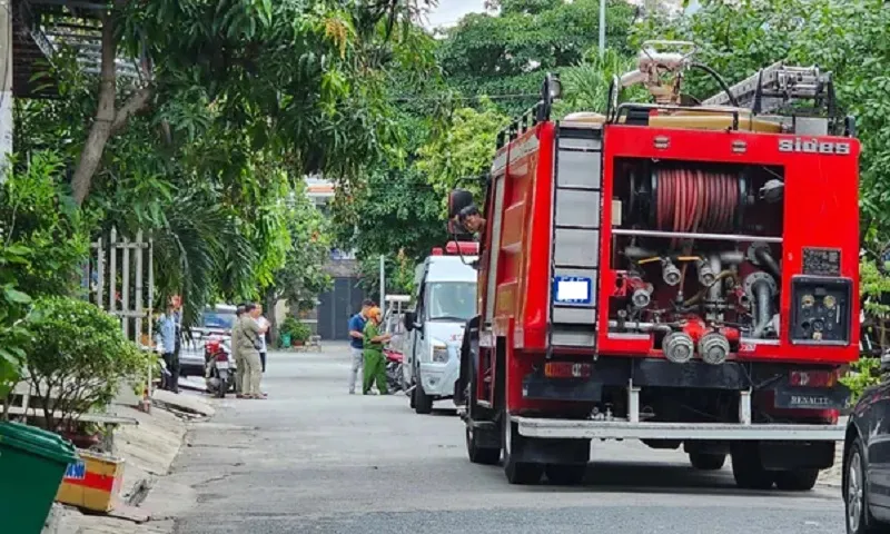 xe chữa cháy hiện trường tai nạn lao động