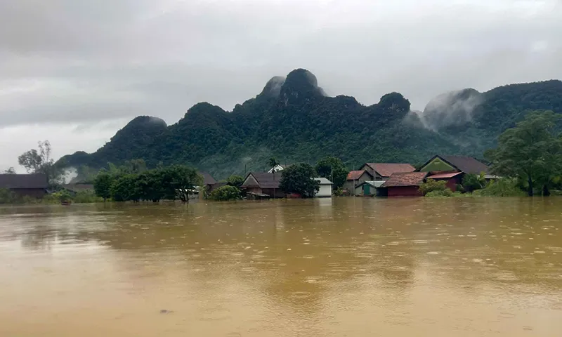 40 hộ dân tại xã Tân Hóa bị ngập vào ngày 20 9. Đến nay, nước lũ đã rút xuống