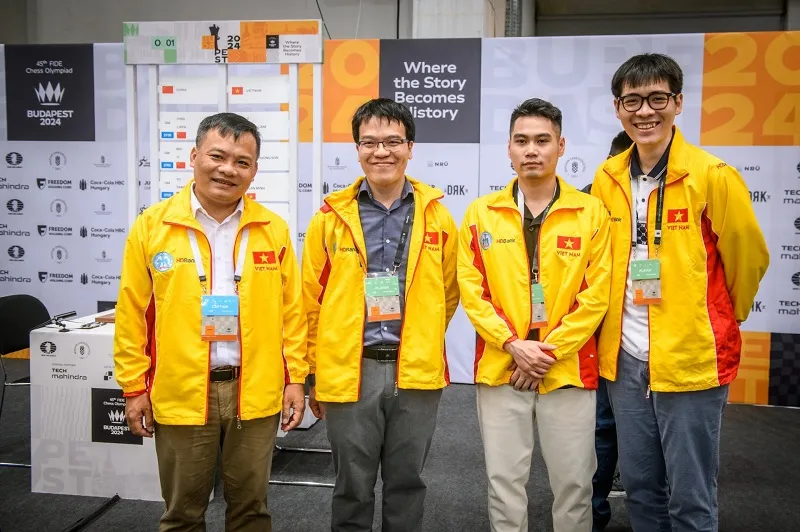 Tuyển cờ vua Việt Nam xếp hạng 25 chung cuộc tại Olympiad 2024 - Ảnh: internet