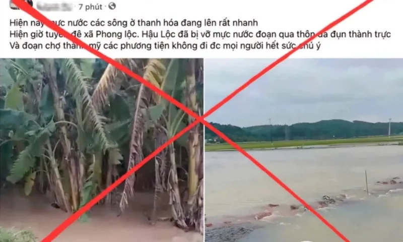 Thanh Hóa bác bỏ thông tin vỡ đê