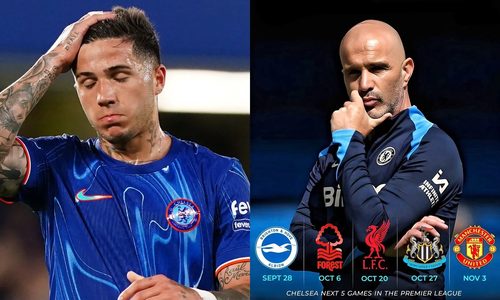 Chelsea đối diện 5 trận đấu khốc liệt sắp tới tại Ngoại hạng Anh: Liverpool và MU thử tài Maresca