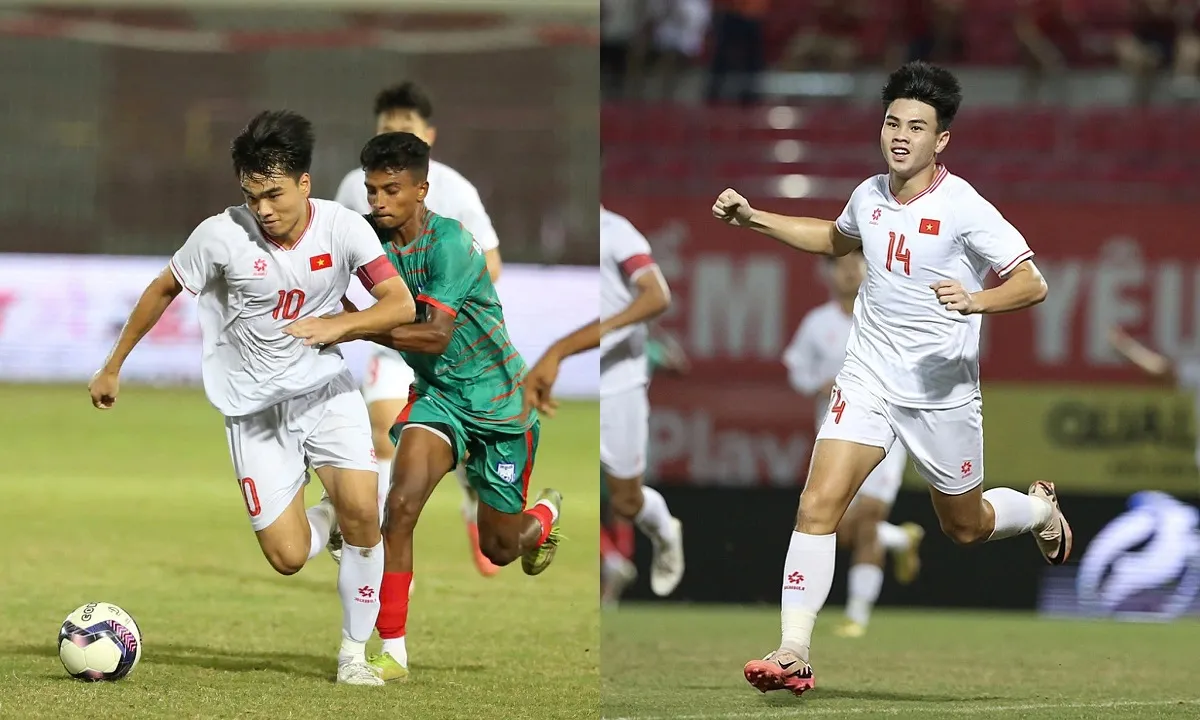 Công Phương ghi bàn trận thứ 3 liên tiếp, U20 Việt Nam mất ngôi đầu dù thắng đậm U20 Bangladesh