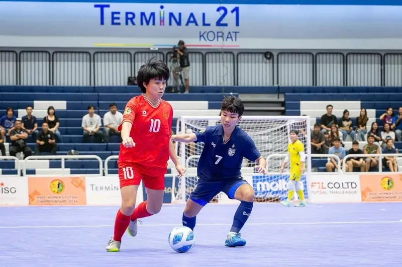 Tuyển futsal nữ Việt Nam hòa kịch tính chủ nhà Thái Lan - Ảnh: internet