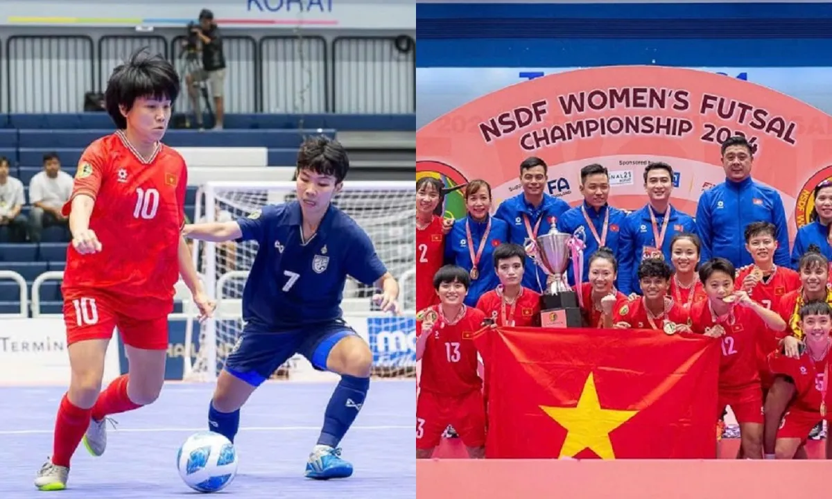 Bất bại sau 4 lượt trận, tuyển futsal nữ Việt Nam lên ngôi vô địch Giải giao hữu tại Thái Lan