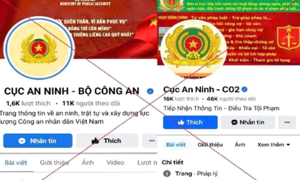 Cảnh báo trang facebook tích xanh giả mạo Cục nghiệp vụ Bộ Công an hỗ trợ lấy lại tiền bị lừa