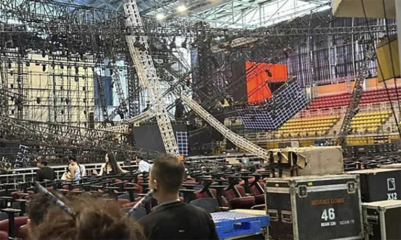 Vụ sập giàn đèn của sân khấu cuộc thi Miss Cosmo 2024