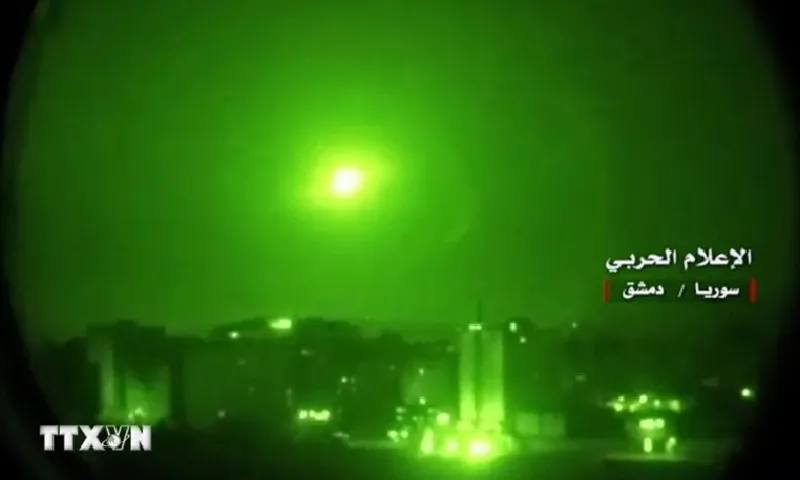 Hệ thống phòng không Syria đánh chặn nhiều máy bay không người lái tiến gần thủ đô Damascus