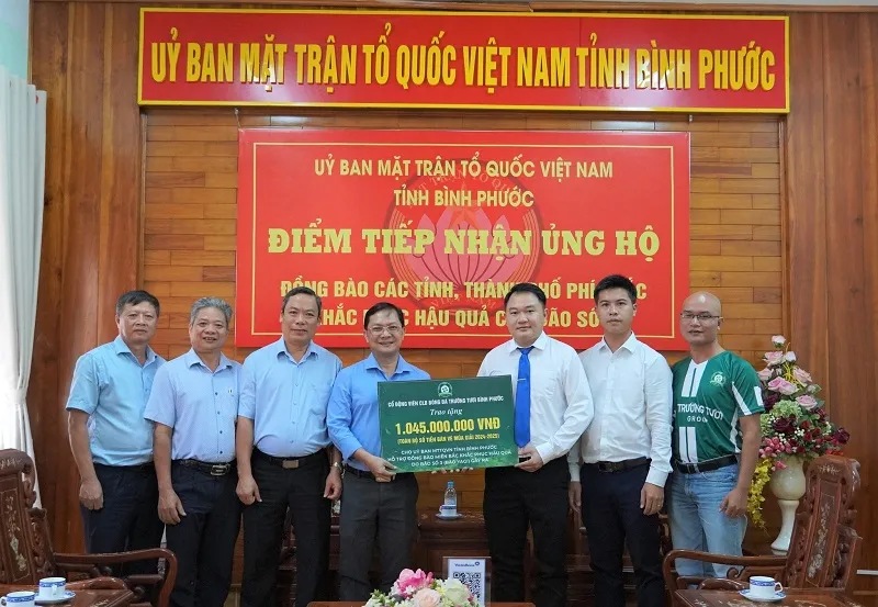 Toàn bộ số tiền bán vé được CLB Bình Phước ủng hộ giúp đỡ đồng bào chịu thiệt hại do bão Yagi - Ảnh: internet