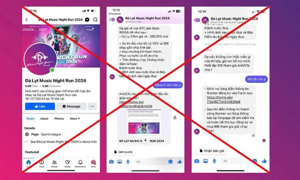 Lừa đảo giả mạo giải chạy Dalat Music Night Run 2024