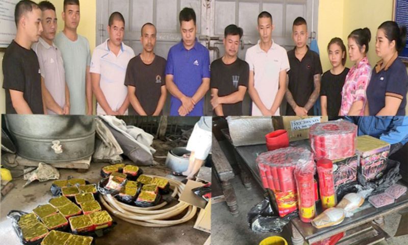 Triệt phá đường dây sản xuất pháo nổ ngay tại khu nhà trọ