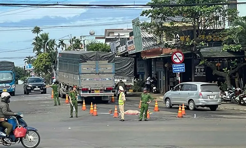 Vụ va chạm giữa xe tải và người đi bộ khiến người đi bộ tử vong.