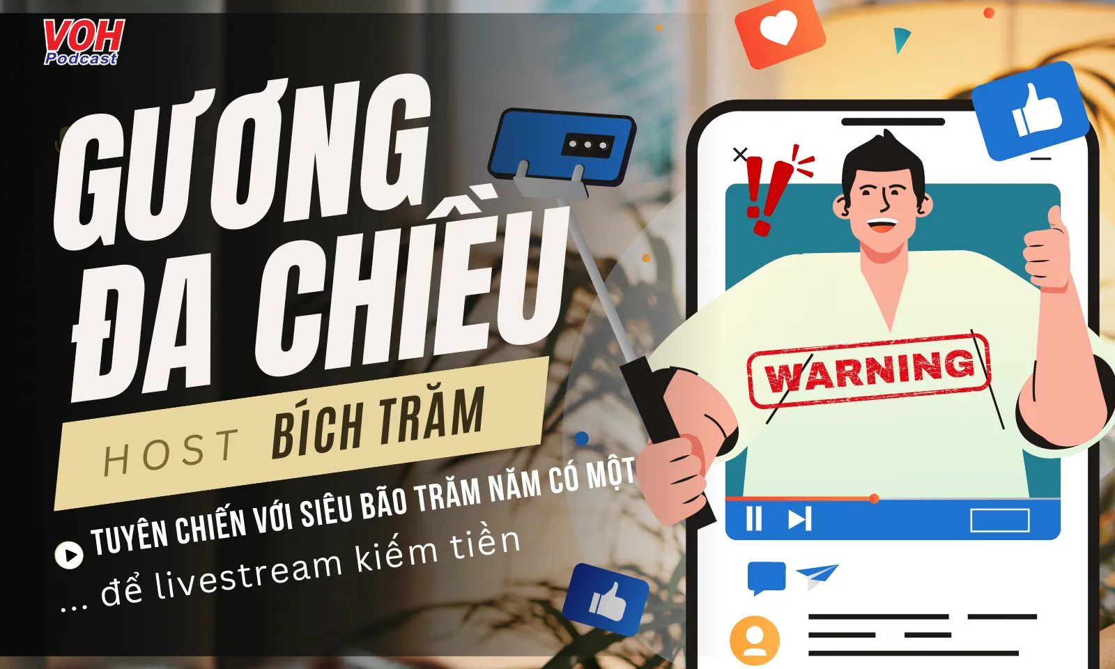 Tuyên chiến với siêu bão trăm năm có một để... livestream kiếm tiền