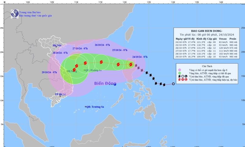 Bão TRAMI chuẩn bị tiến vào Biển Đông: Nguy cơ ảnh hưởng lớn đến khu vực Bắc Biển Đông