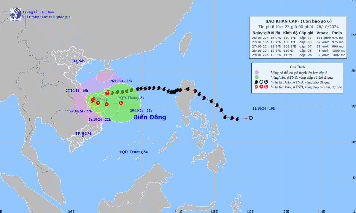 Bão Trà Mi có thể quay đầu trở lại biển