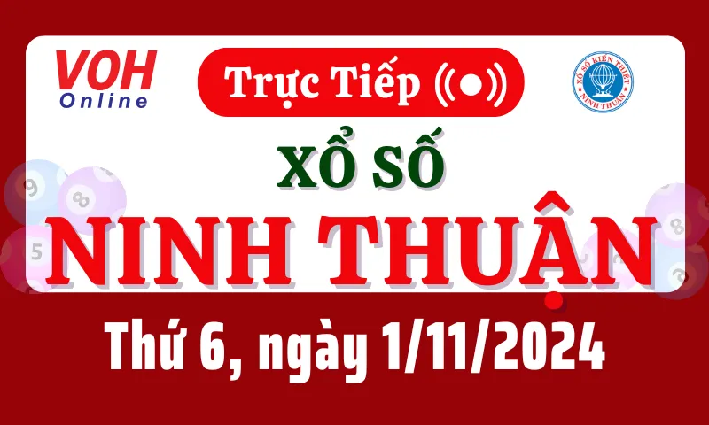 Xổ số Ninh Thuận Ngày 1 Tháng 11 Năm 2024 - XSNT 1/11/2024 Hôm Nay