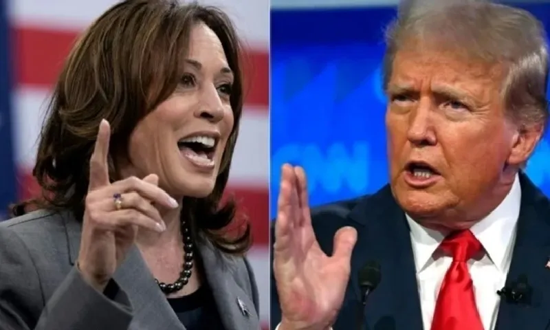 Bầu cử Mỹ: Ông Trump và bà Harris đeo bám sát sao tại một số bang dao động