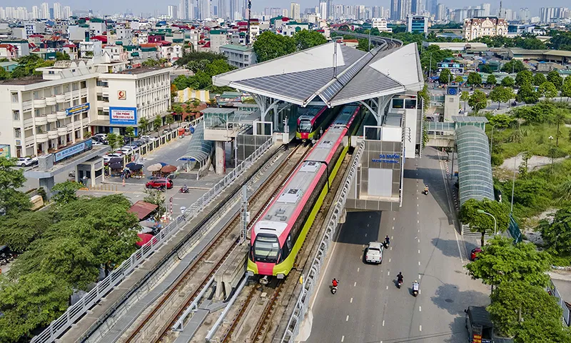 Đường sắt đô thị kết nối với sân bay sẽ giúp cho hành khách có thêm thuận tiện trong việc đi lại. Ảnh minh hoạ.