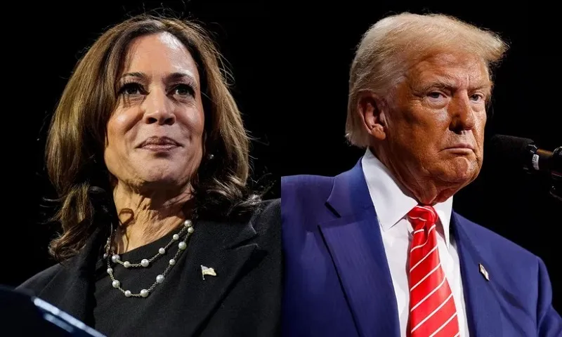 Phó Tổng thống Kamala Harris và cựu Tổng thống Donald Trump. -Ảnh ApGetty Images