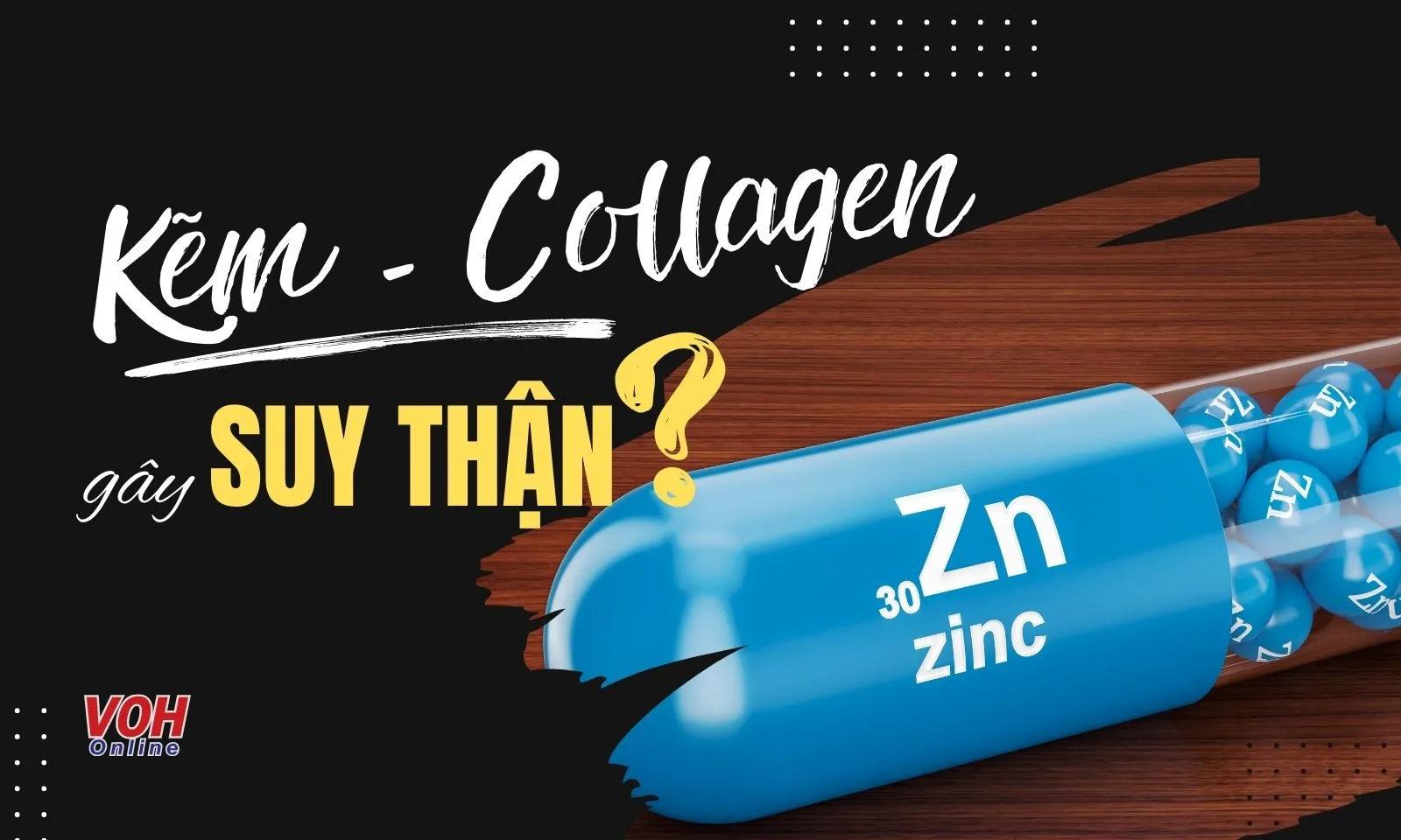 Uống kẽm, nghệ nano collagen có bị suy thận?