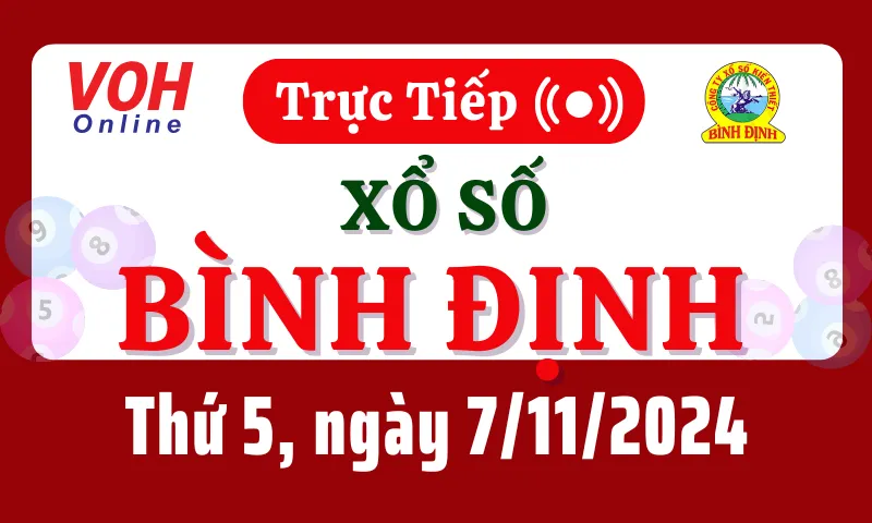 XSBDI 7/11 - Kết quả xổ số Bình Định hôm nay thứ 5 ngày 7/11/2024