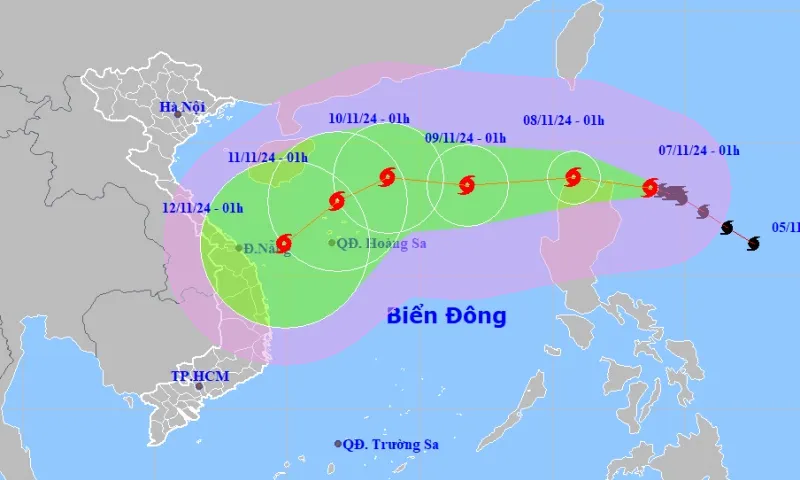 Bão Yinxing đạt sức mạnh cấp 17, cảnh báo nguy hiểm trên Biển Đông