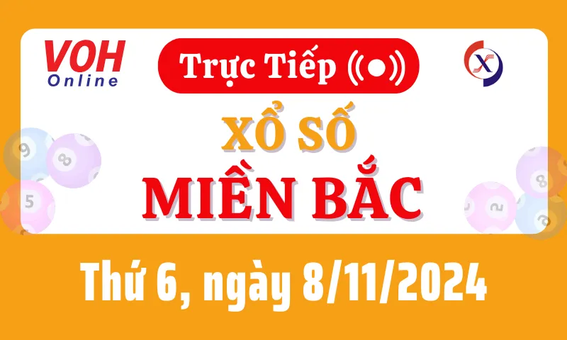 XSMB 8/11, Trực tiếp xổ số miền Bắc thứ 6 ngày 8/11/2024