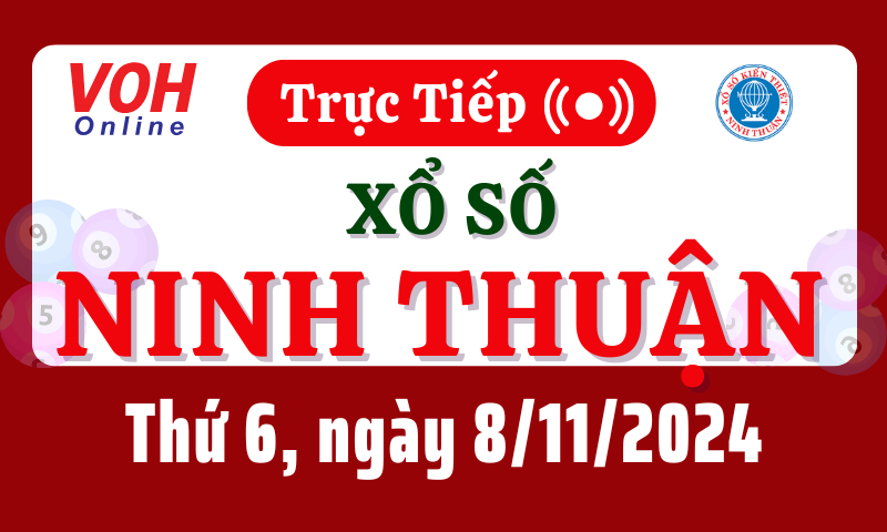 XSNT 8/11 - Kết quả xổ số Ninh Thuận hôm nay thứ 6 ngày 8/11/2024