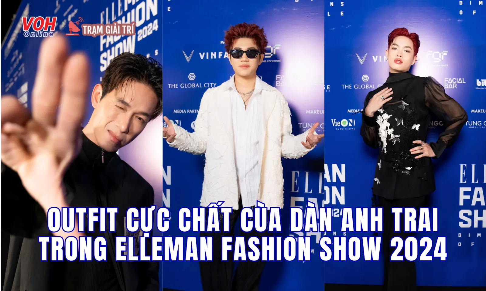 Loạt outfit cực chất của dàn Anh Trai Say Hi trên thảm đỏ ELLEMan Fashion Show 2024